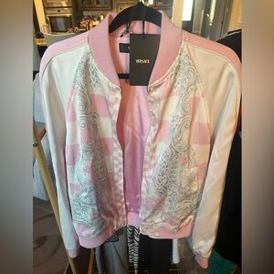Versace Pink and Cream Bomber Jacket